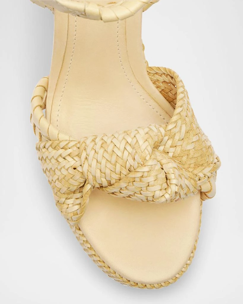 Schutz Khari Knotted Leather Ankle-Strap Platform Sandals 4