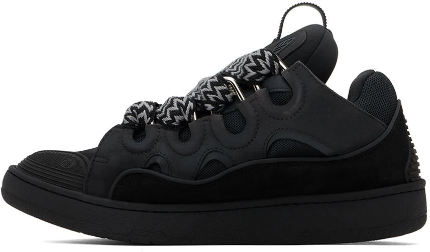 Lanvin SSENSE Exclusive Black Curb Sneakers 3