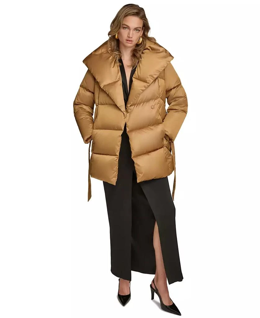 Donna Karan Women's Belted Wing-Collar Coat, Created for Macy's 8