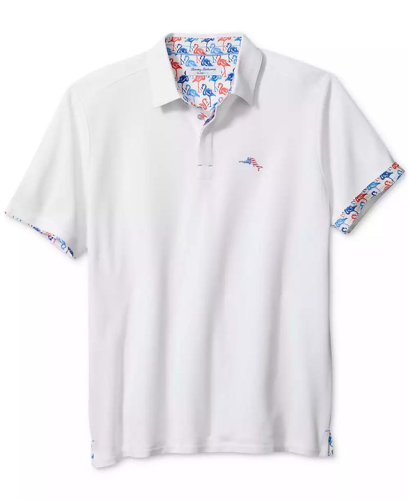 Tommy Bahama Men's Flamingo Mingle 5 O'clock Short Sleeve Polo Shirt