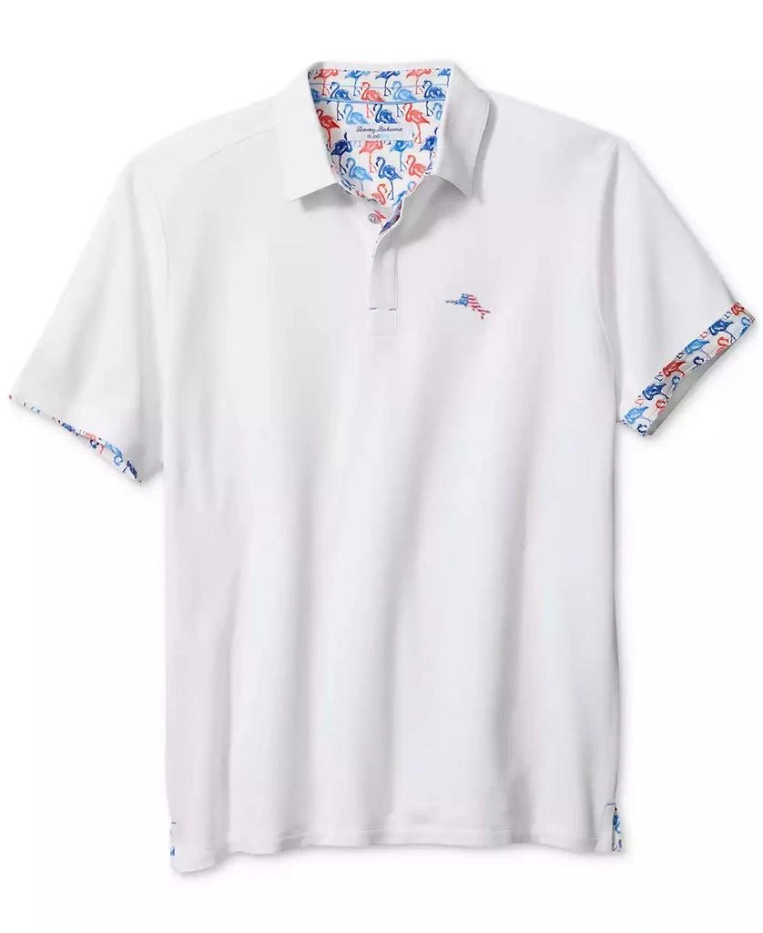 Tommy Bahama Men's Flamingo Mingle 5 O'clock Short Sleeve Polo Shirt 1