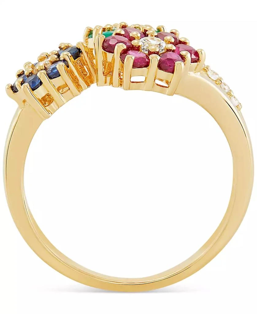 Macy's Multi-Gemstone (1-3/8 ct. t.w.) Floral Ring in 14k Gold 4