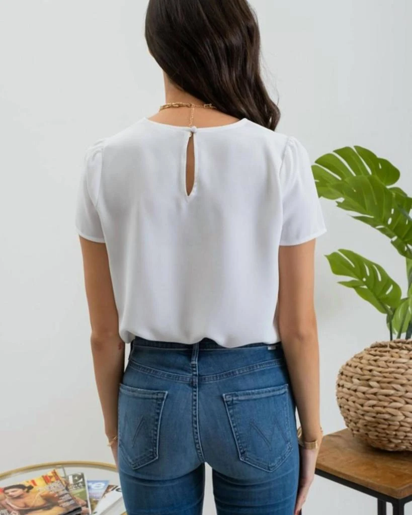 Blu Pepper Blu Pepper - Short Sleeve Center Pleated Blouse 2