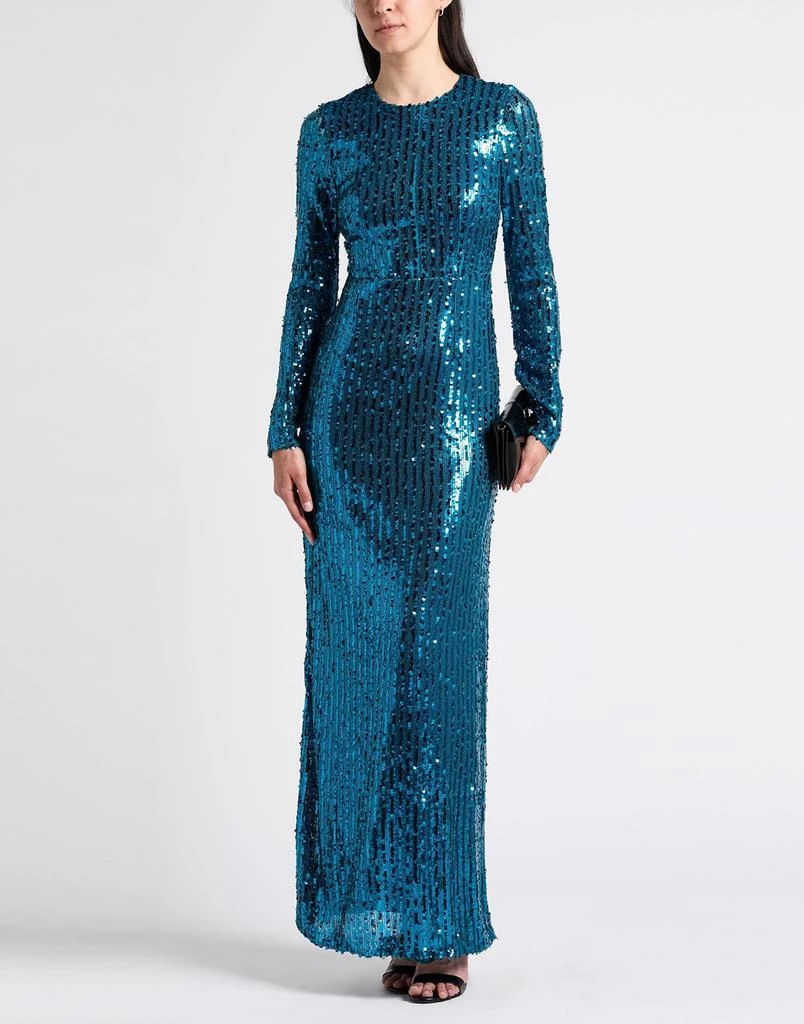 gatsby themed long dress ZAPAKA Women 1920s Prom Dress Sequins Sheath Style Long Gatsby Dress, Blush+Black / M main image 0