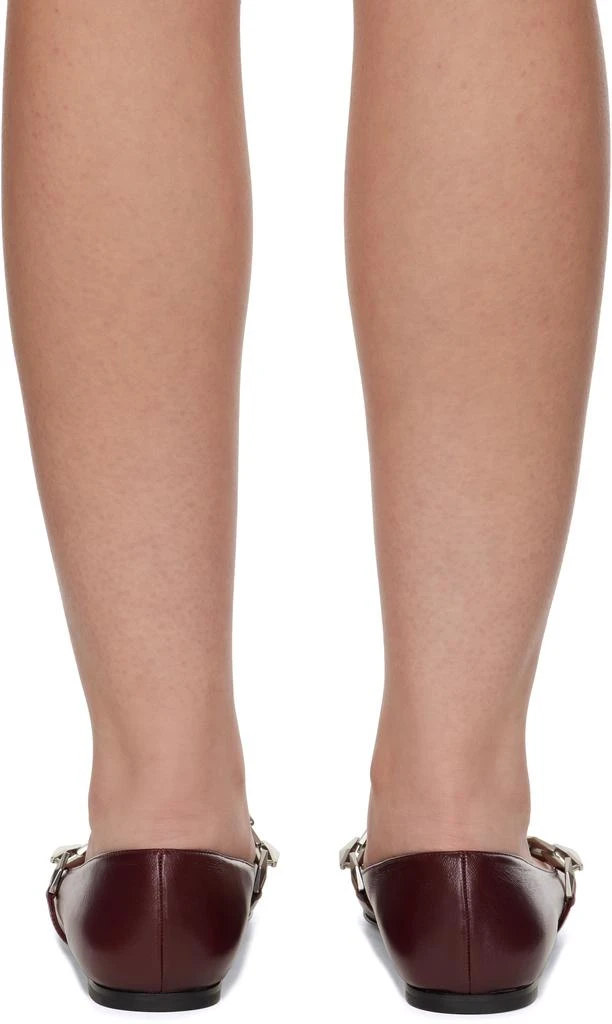Jimmy Choo Burgundy Diamond Tilda Ballerina Flats 2