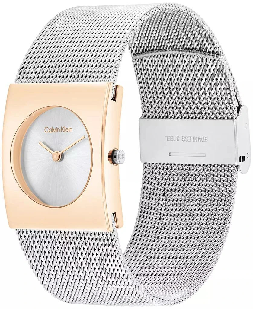 Calvin Klein Women's Pulse Rose Gold-Tone Stainless Steel Mesh Watch 26.40mm 2