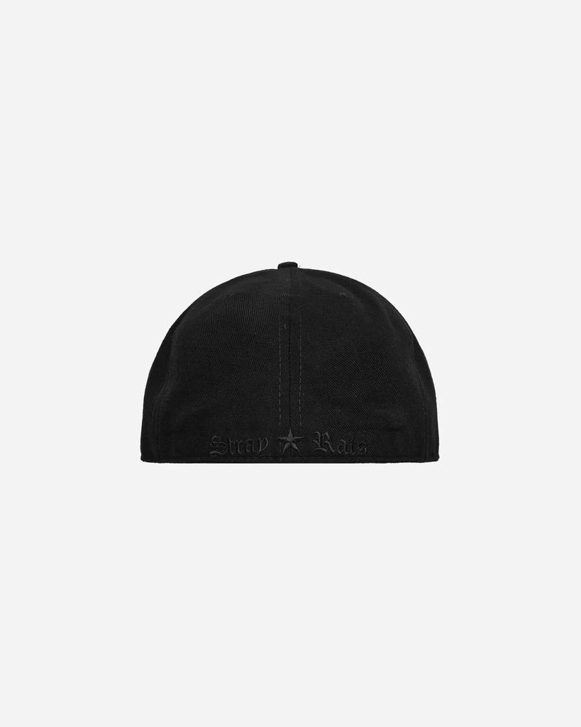 Stray Rats Rat Logo Fitted Hat Black 4