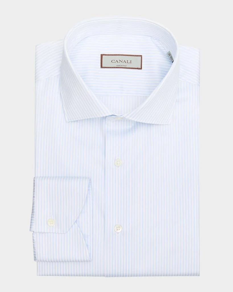 Canali Men
s Pinstripe Long-Sleeve Shirt 1