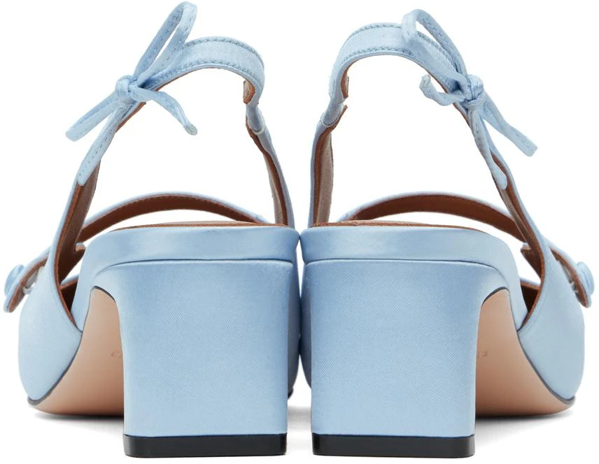 Shushu/Tong Blue Side Bow Square Toe Heels 2
