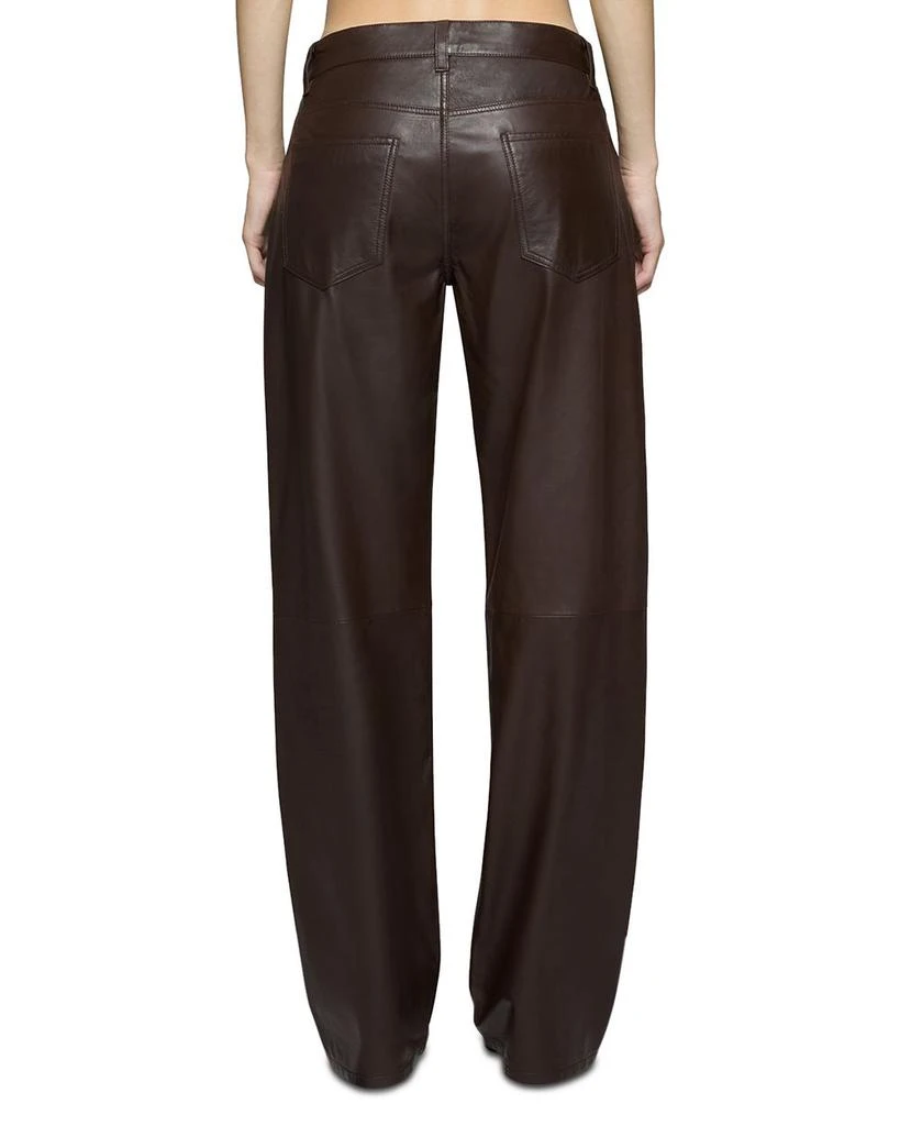 EB Denim Low Rise Baggy Jeans in Chocolate Leather 3