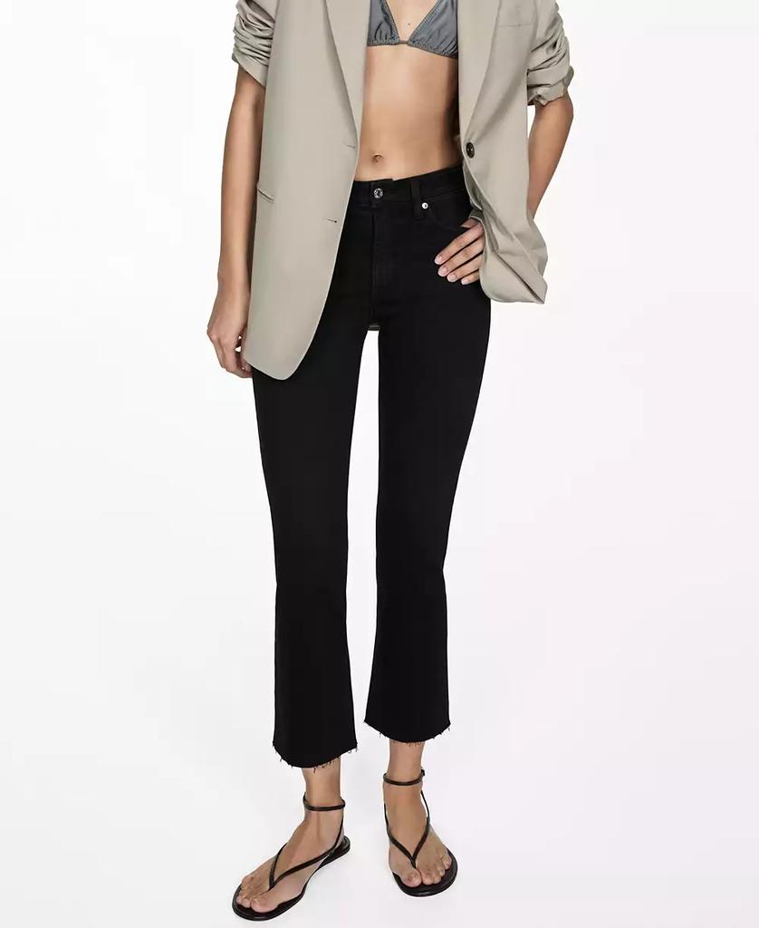 Mango Women's Sienna Flare Crop Jeans