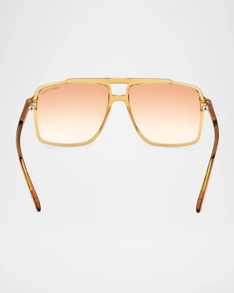 Tom Ford Men's Kemp Acetate Rectangle Sunglasses 5