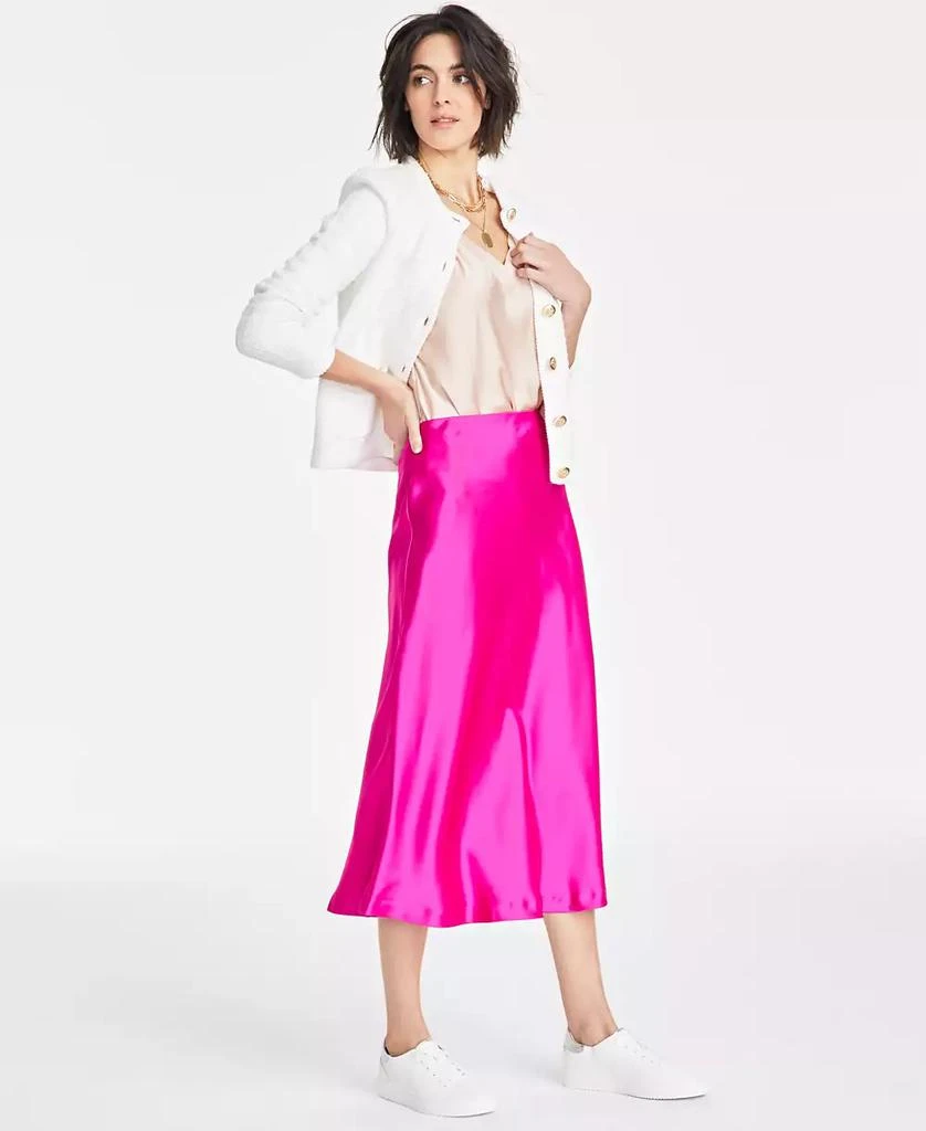 On 34th Women's A-Line Satin Midi Slip Skirt, Exclusively at Macy's 2