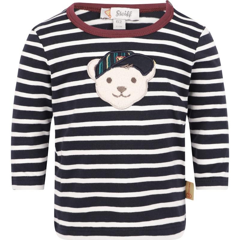 Steiff Logo bear long sleeved t shirt with stripes