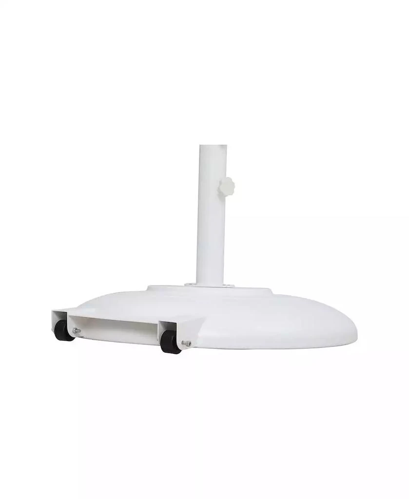 Meridian Furniture Fiji Grey Fabric / Matte White Aluminum Patio Umbrella with Base Sets 5