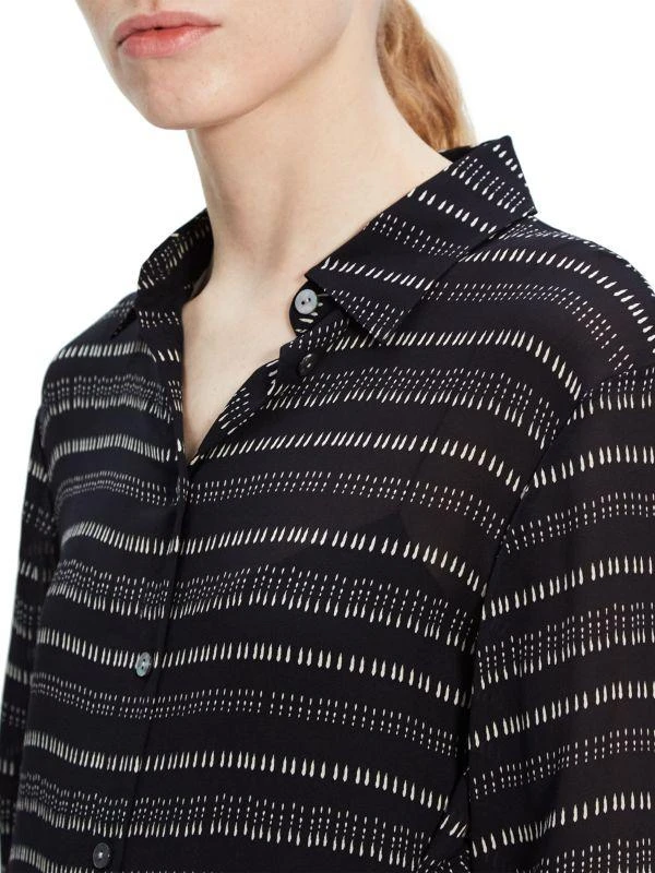 Theory Stripe Tie Waist Shirt Dress 4