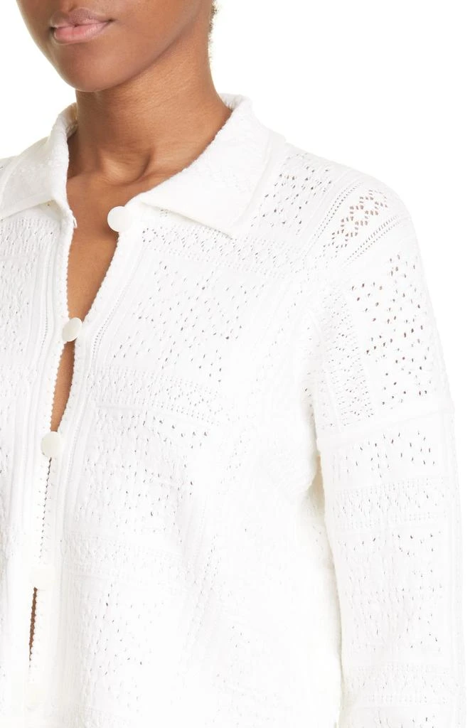 Club Monaco Pointelle Crop Sweater 5