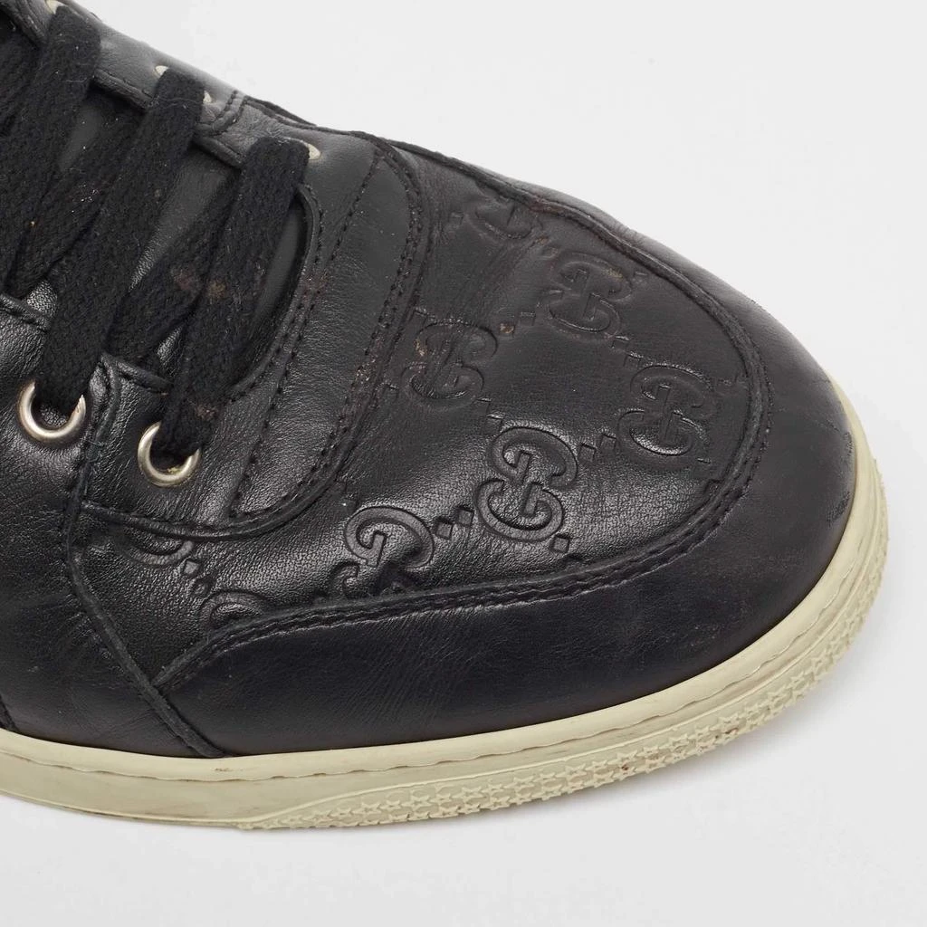 Gucci Gucci Black Guccissima Leather Web High Top Sneakers Size 43 8