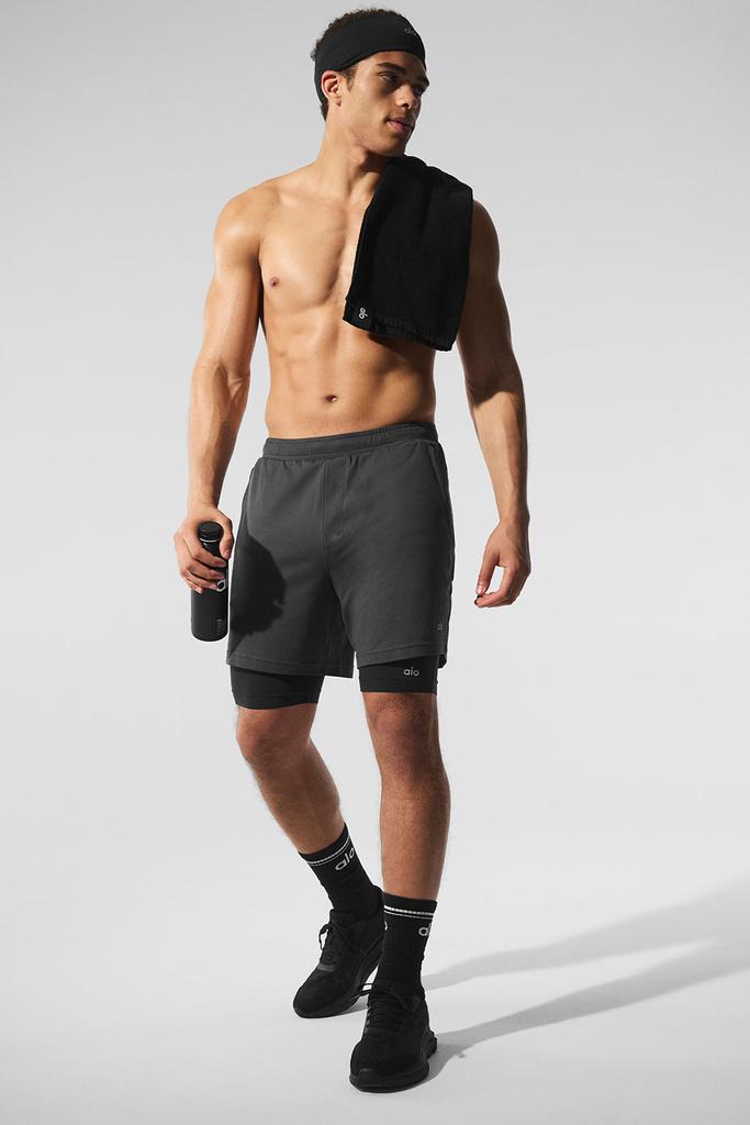Alo Conquer React 2-In-1 Performance Short - Anthracite