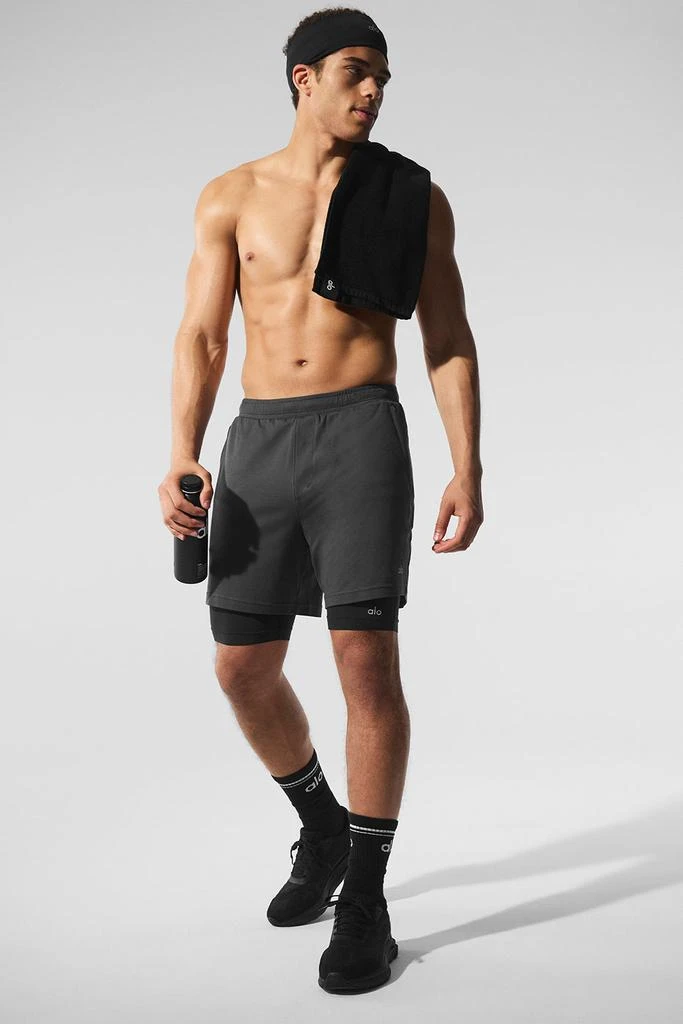 Alo Conquer React 2-In-1 Performance Short - Anthracite/Black 4