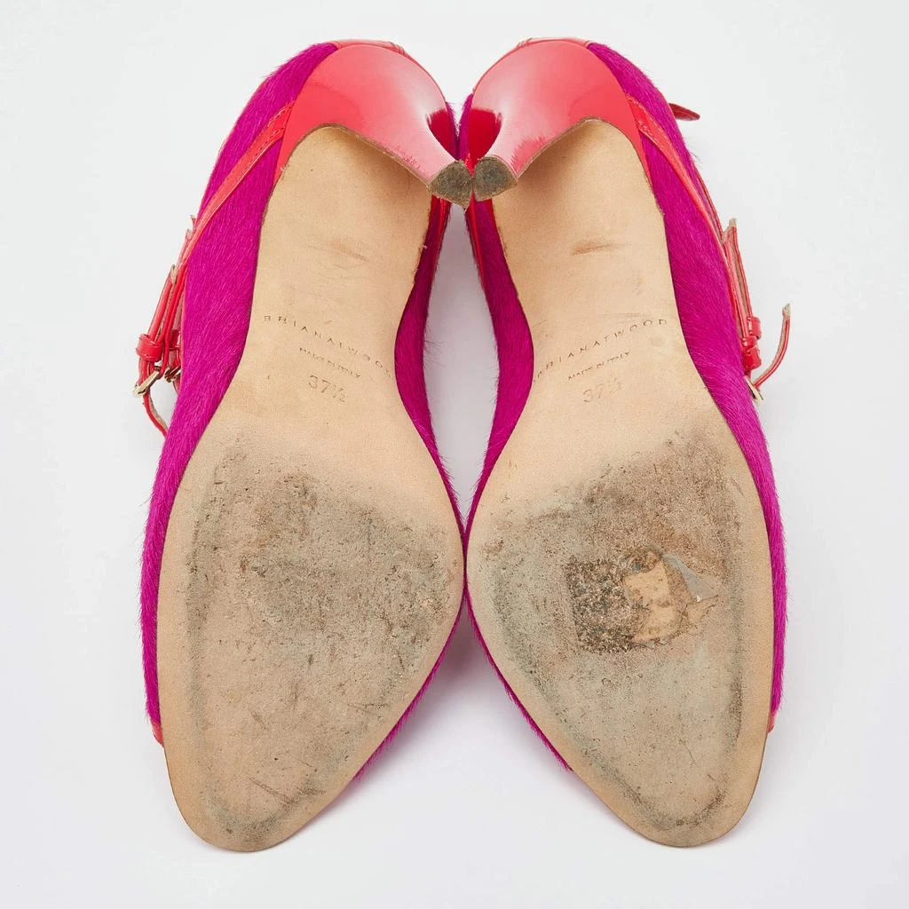 Brian Atwood Brian Atwood Pink Calf Hair and Patent Leather Stellah Pumps Size 37.5 6