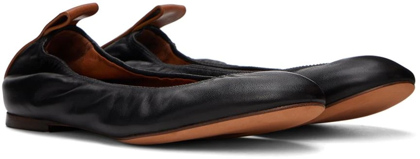 Lanvin Black Leather Ballerina Flats 4