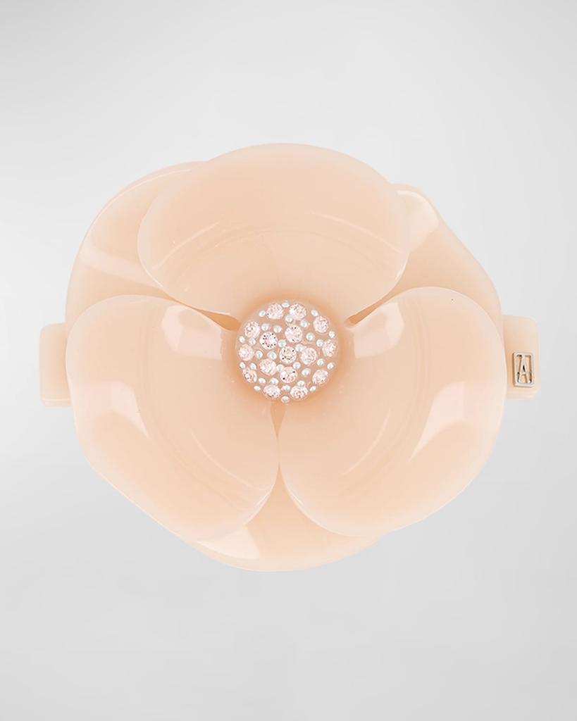 Alexandre de Paris Camelia Flower Crystal Barrette