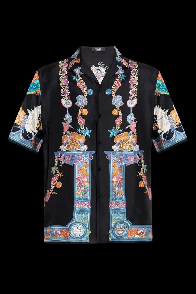 Versace Versace Coral Theatre Printed Short-Sleeved Shirt 1