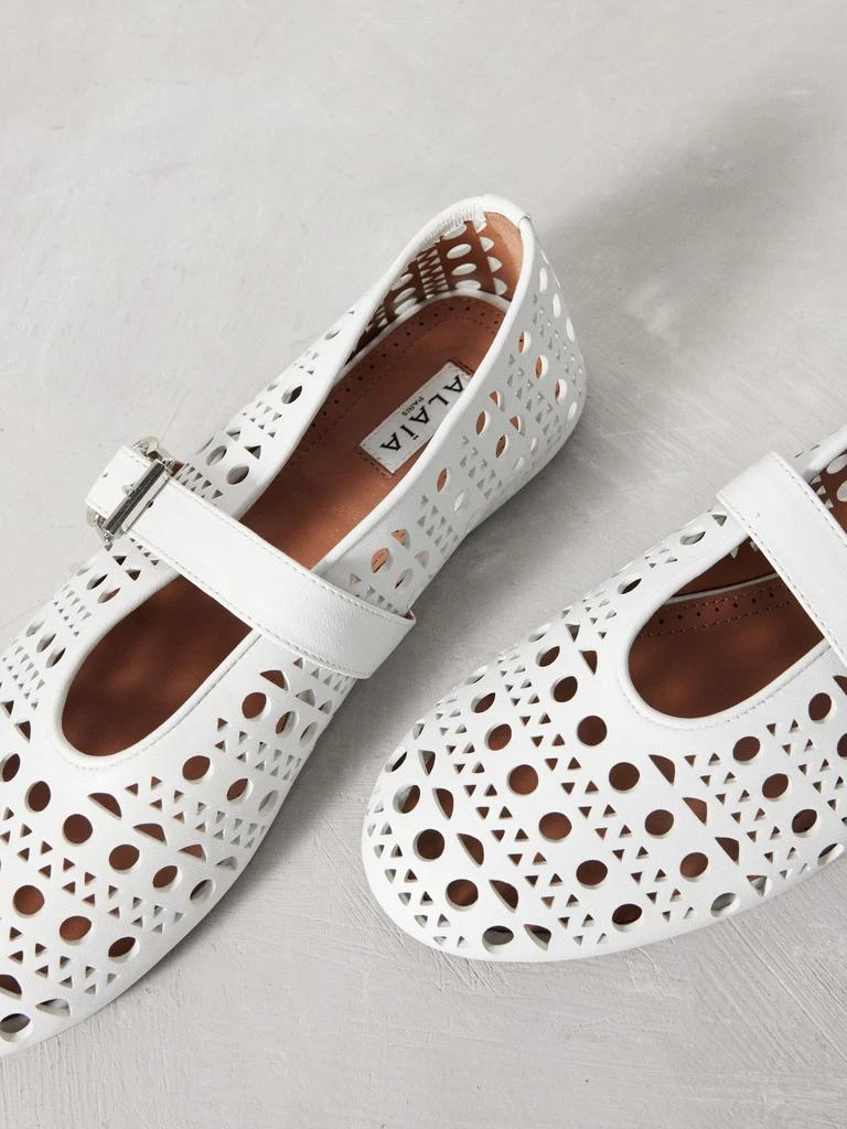 Alaïa Vienne perforated-leather ballet flats 4
