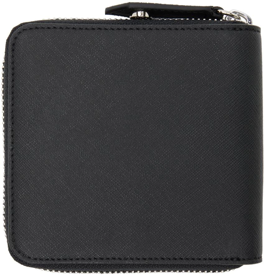 Vivienne Westwood Black Saffiano Biogreen Rounded Square Wallet 2