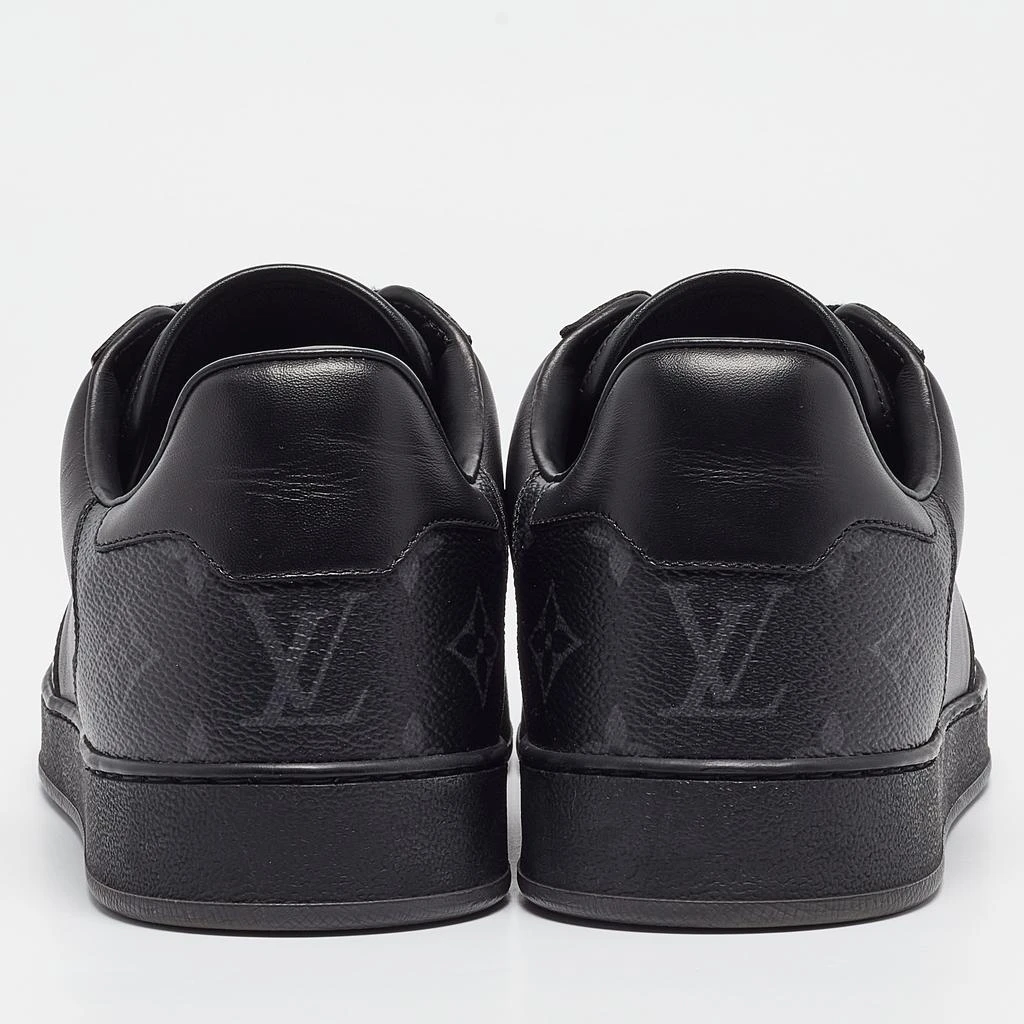 Louis Vuitton Louis Vuitton Black Leather and Monogram Eclipse Rivoli Sneakers Size 41.5 5