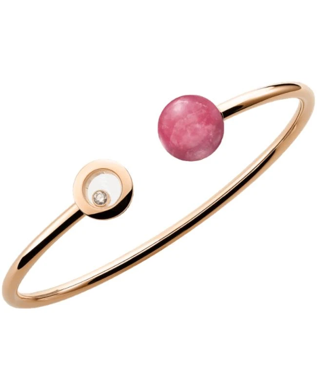 Chopard Bracelet 85A619-5701 Chopard Happy Diamonds Planet 18K Rose Gold, Diamond and Rhodochrosite Size S Women's 1