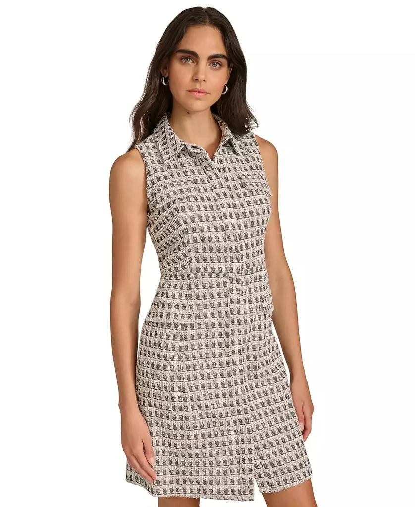 Calvin Klein Women's Tweed Button-Front Jacket Dress 5