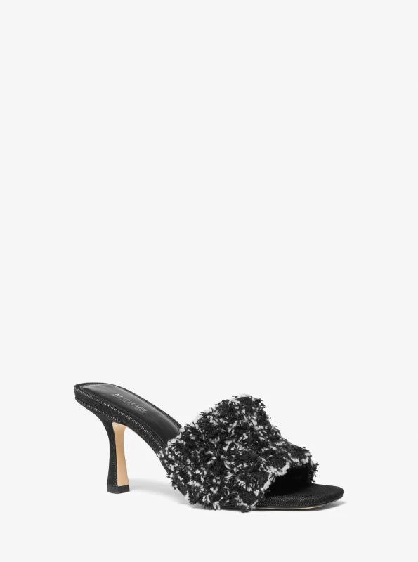 Michael Kors Tessa Frayed Denim Mule Sandal 1