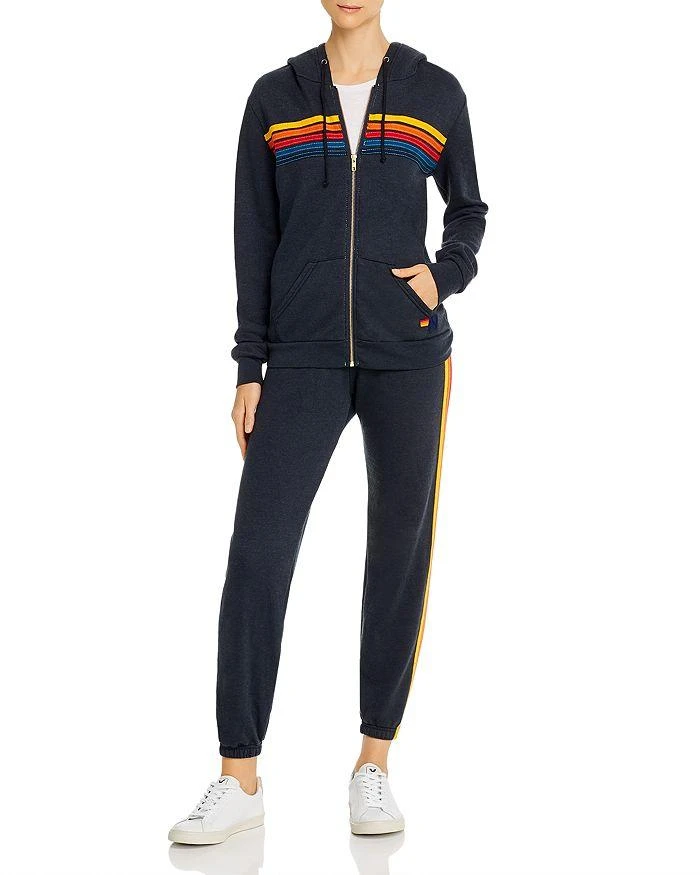Aviator Nation Rainbow Stripe Hoodie 8