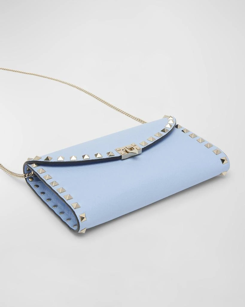 Valentino Rockstud Flap Leather Wallet on Chain 7