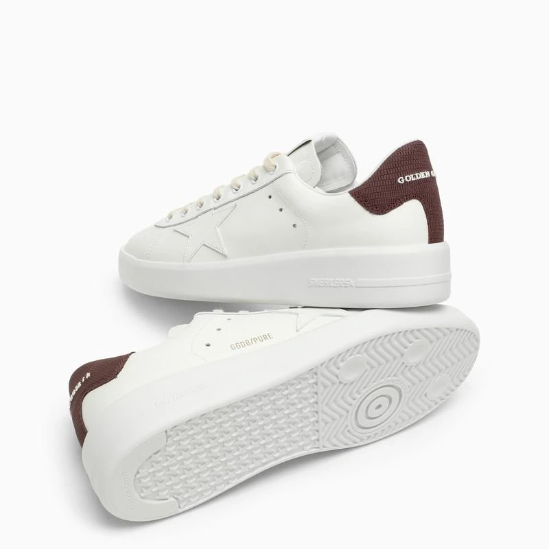 Golden Goose PureStar white/bordeaux low trainer 5