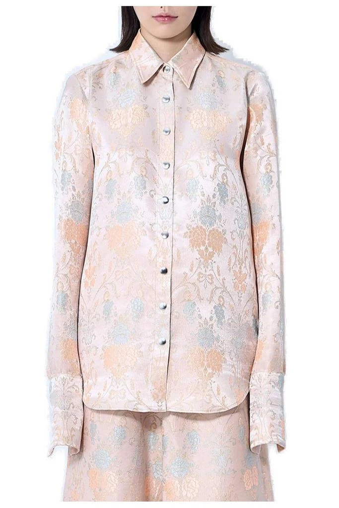 Dries Van Noten Dries Van Noten Jacquard Curved Hem Shirt 1