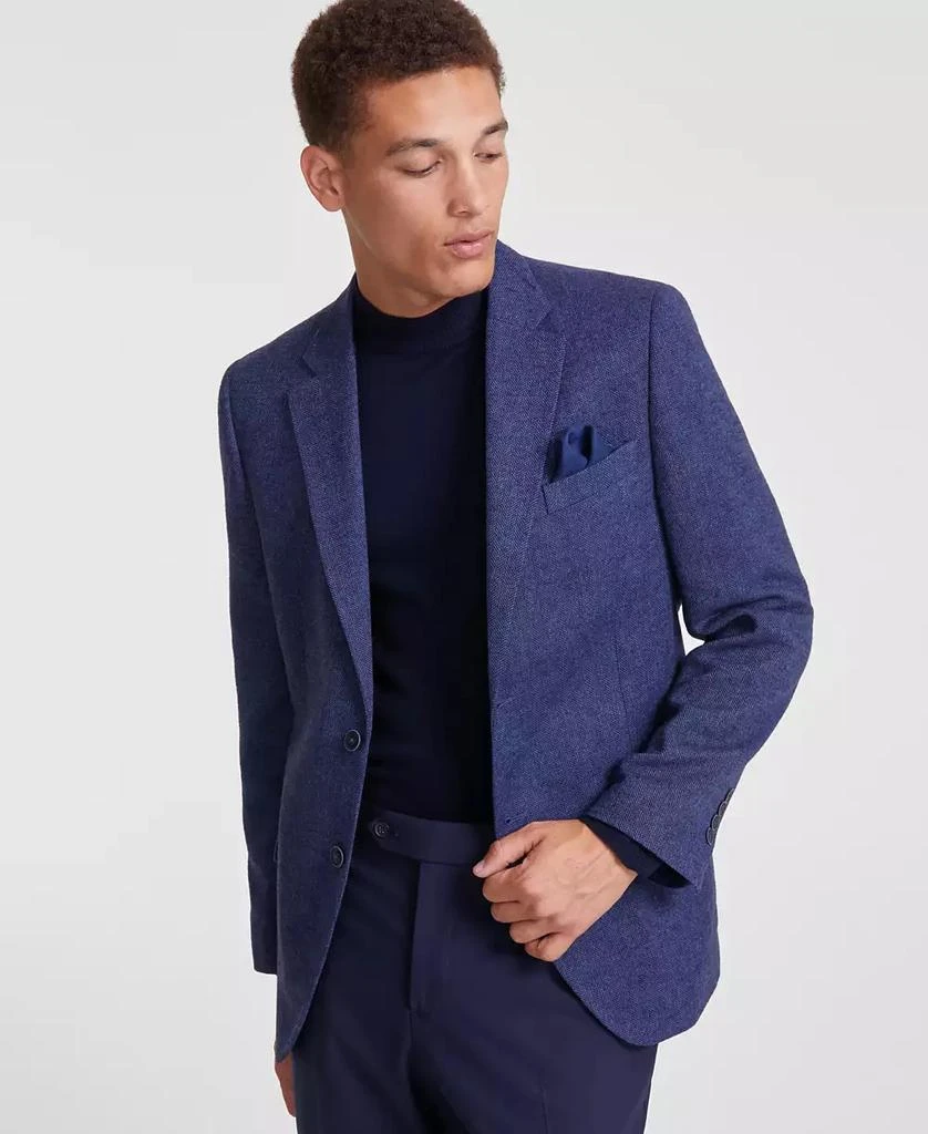 Nautica Men's Modern-Fit Solid Herringbone Tweed Sport Coat 1