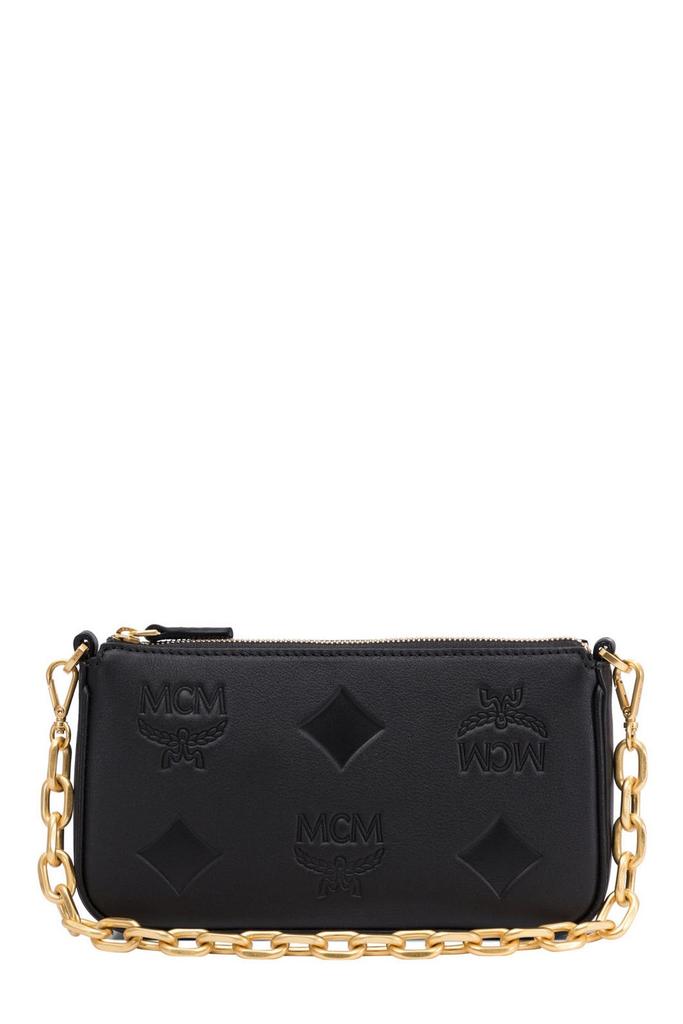 MCM MCM Aren Maxi Monogram Leather Chain Crossbody Bag