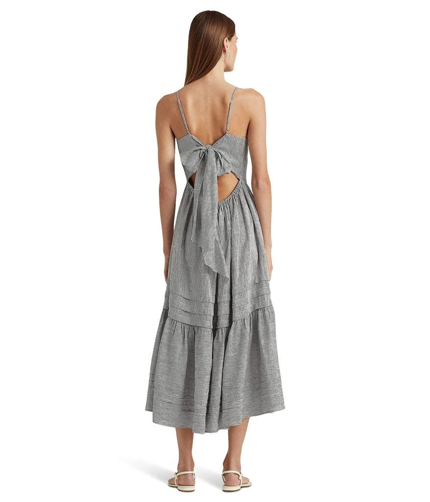 LAUREN Ralph Lauren Striped Bow-Back Linen Dress 3