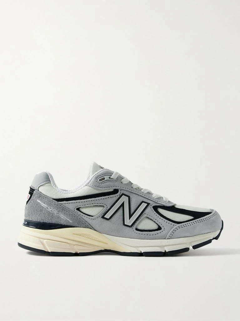 New Balance 990v4 皮��革边饰绒面革网眼运动鞋  - US5.5 1