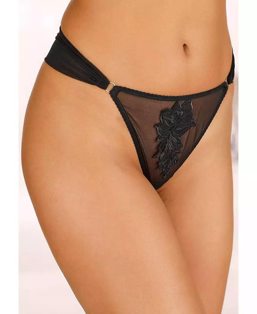 LASCANA Women's Sheer Floral Thong