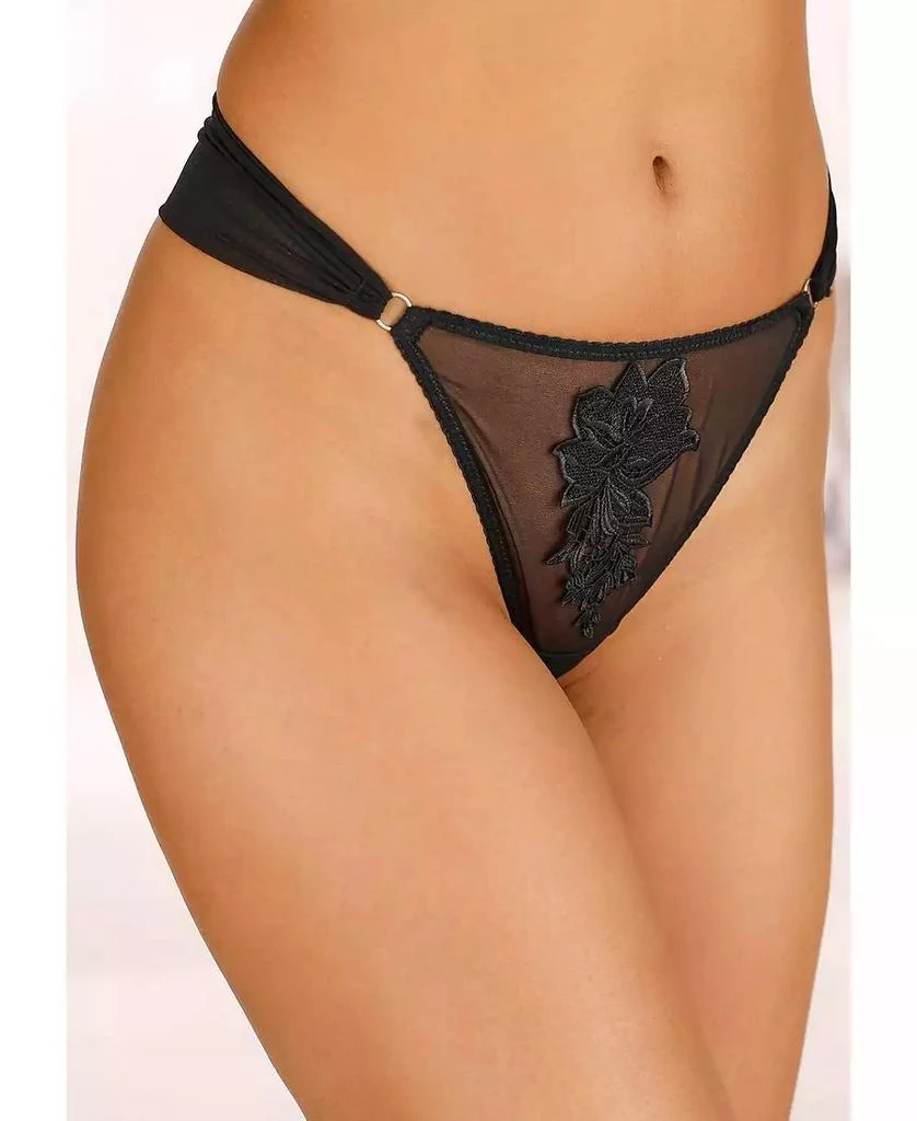 LASCANA Women's Sheer Floral Thong 2