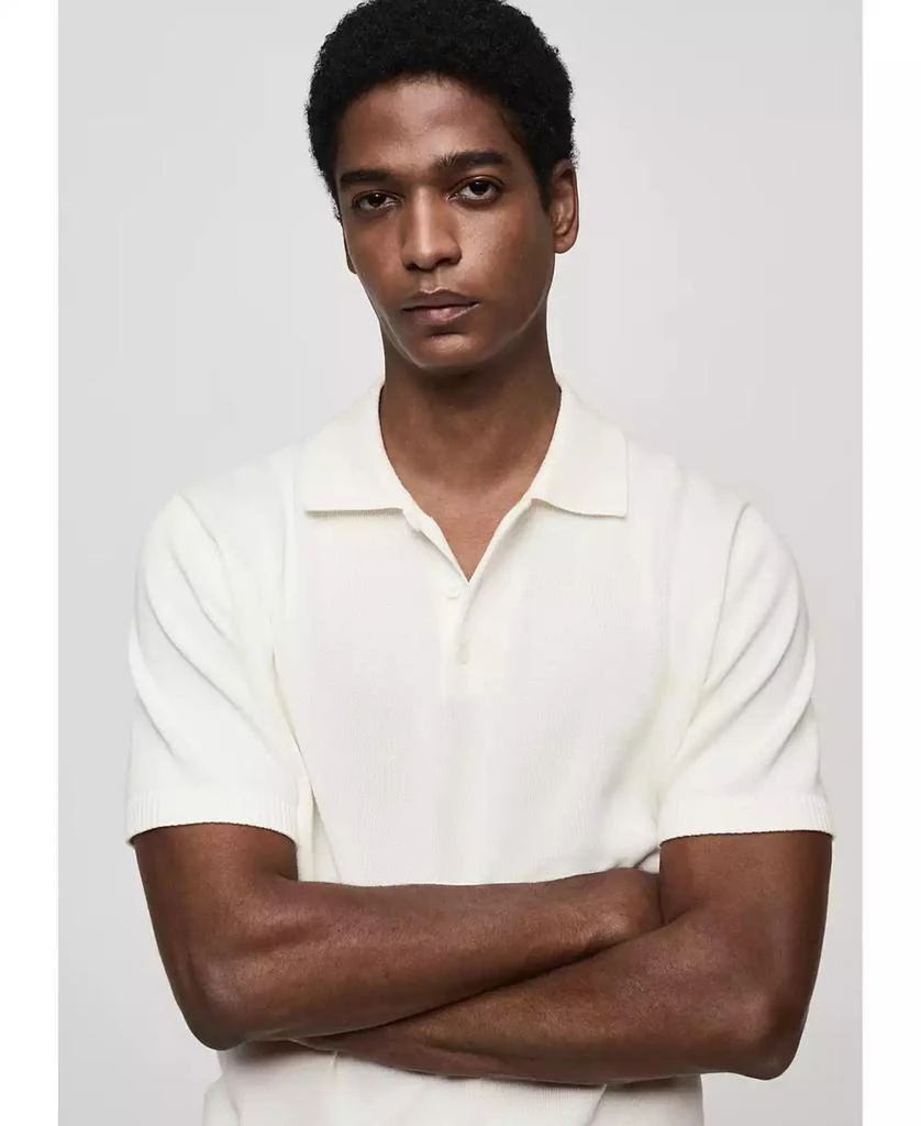 Mango Men's Fine-Knit Cotton Polo Shirt 7