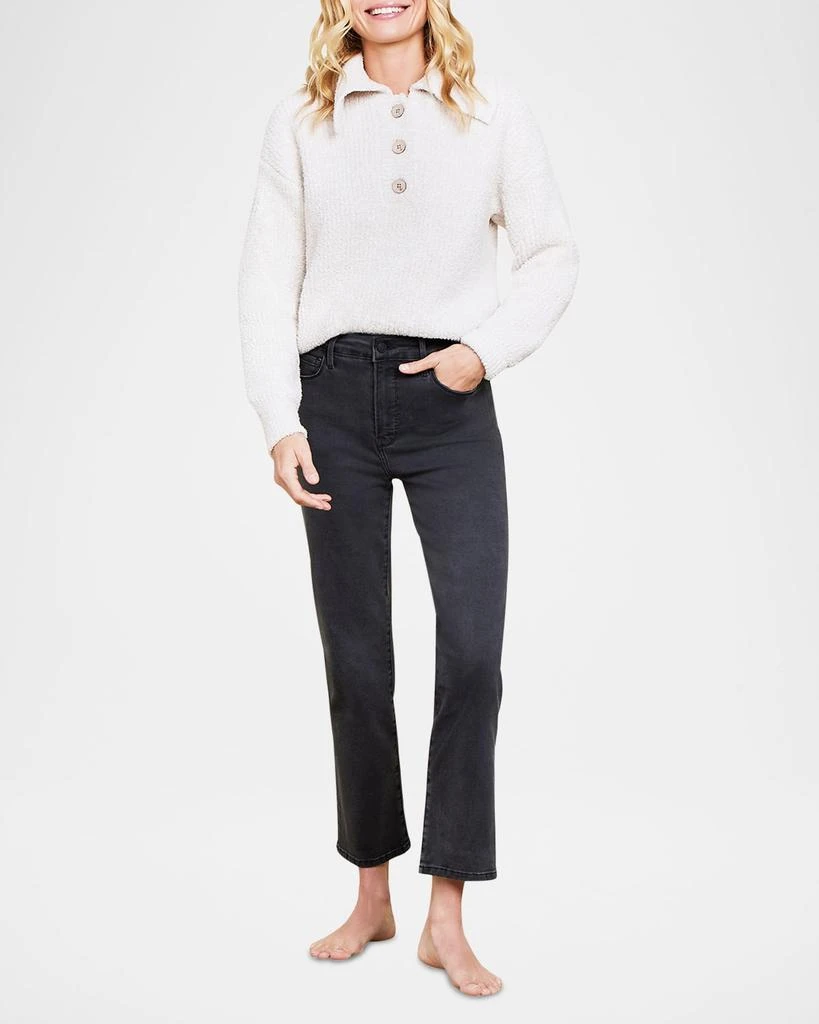 Barefoot Dreams CozyChic Ribbed Spread-Collar Pullover 1