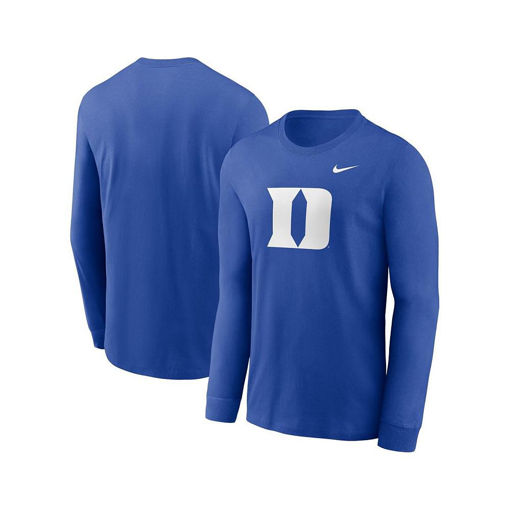 Nike Men's Royal Duke Blue Devils Primary Logo Long Sleeve T-Shirt