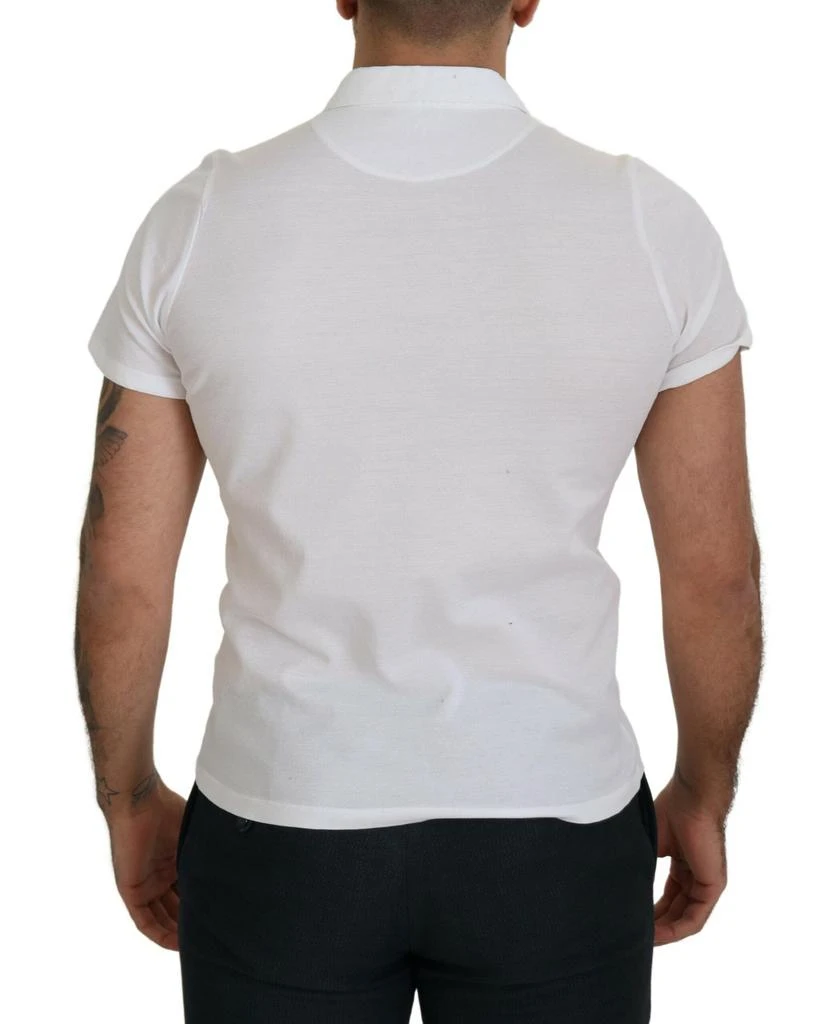 FRADI FRADI White Cotton Collared Short Sleeves Polo T-shirt 3