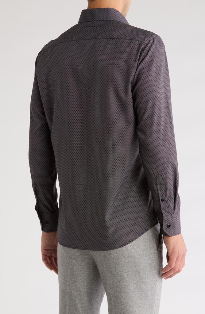 TR Premium Geo Print Stretch Button-Up Shirt
