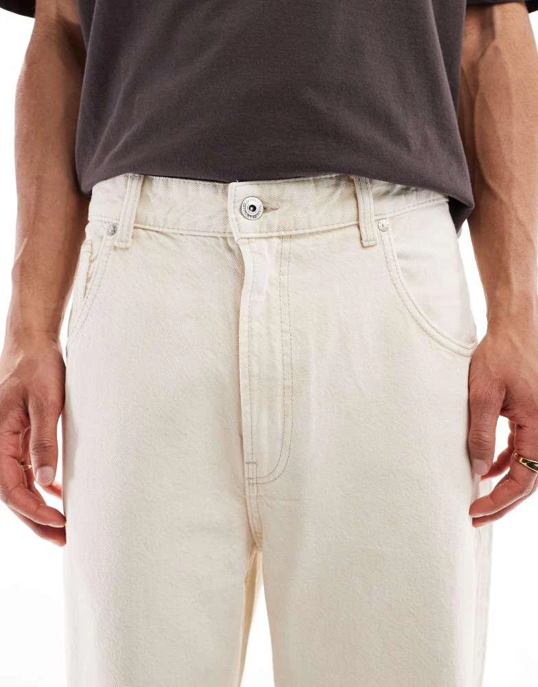 Bershka Bershka super baggy jean in ecru 4